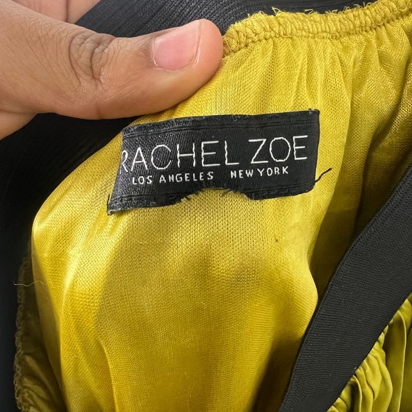 Racheal Zoe Women's Pleated Midi Skirt Pull-On Elastic Waist Gold Size M - Picture 3 of 5